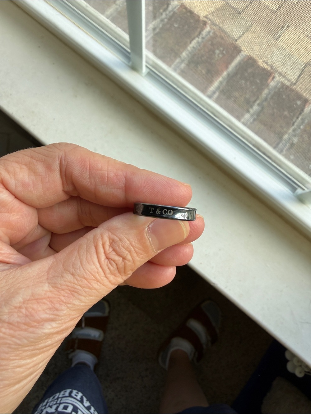 1832 Tiffany & Co Black Titanium Band Ring Size 5.5 Sold Out Tiffany’s